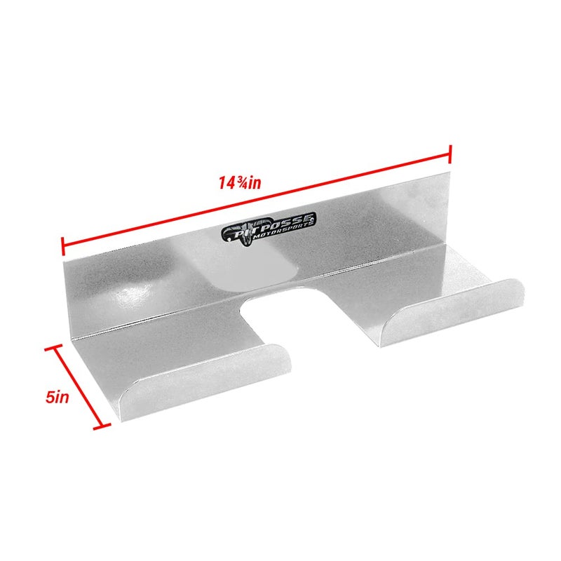 Pit Posse 607 Push Broom Hanger Rack Holder Aluminum Trailer Organizer-Made in USA- Race Car Enclosed Cargo Shop Garage Accessory - (Silver)- Toy Hauler, 5th Wheel, Snowmobile - Image 3